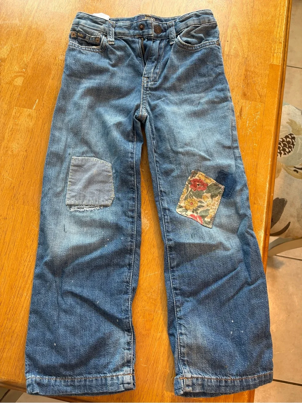 Ralph Lauren Patched Wide-Leg Jeans Size 6